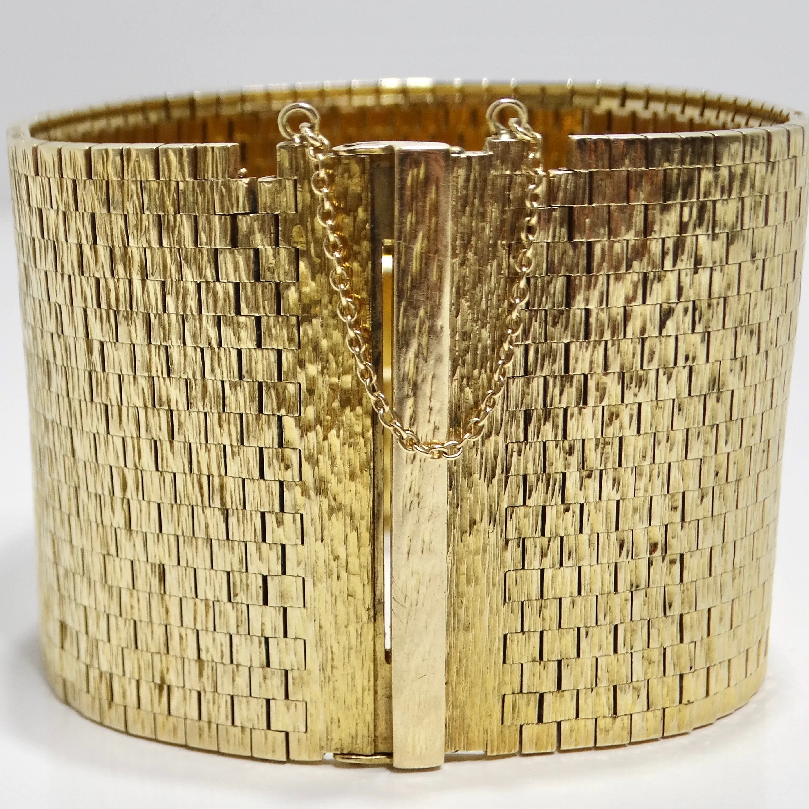 Milner Gold Malachite 1970s Bracelet Wristwatch