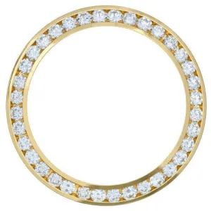 Mined Diamond Round Bezel To Fit Rolex Date 34 Mm Watch 4 Carats