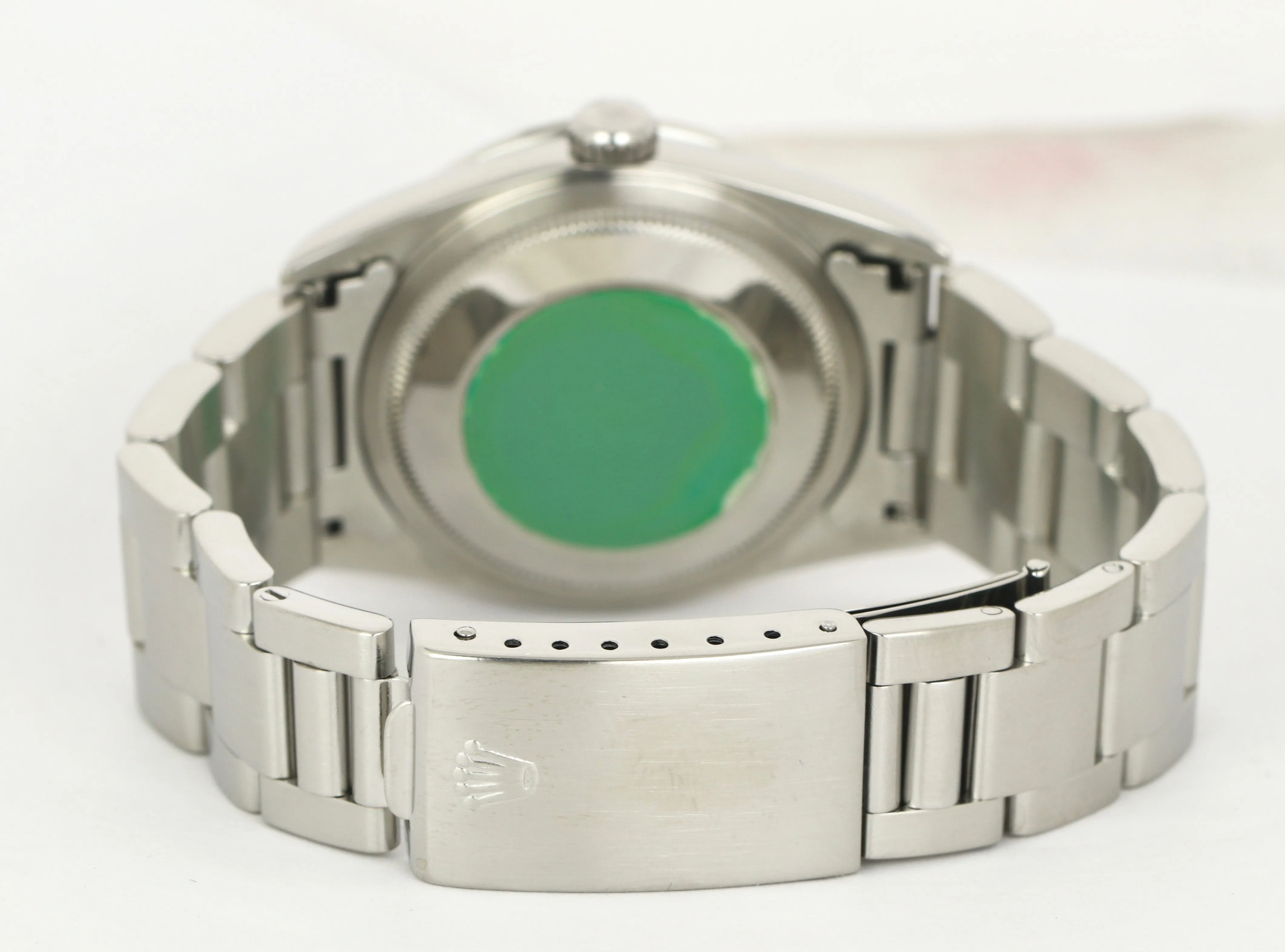 MINT 2000 Rolex DateJust Diamond 36mm 16200 Silver Stainless Steel Oyster Watch