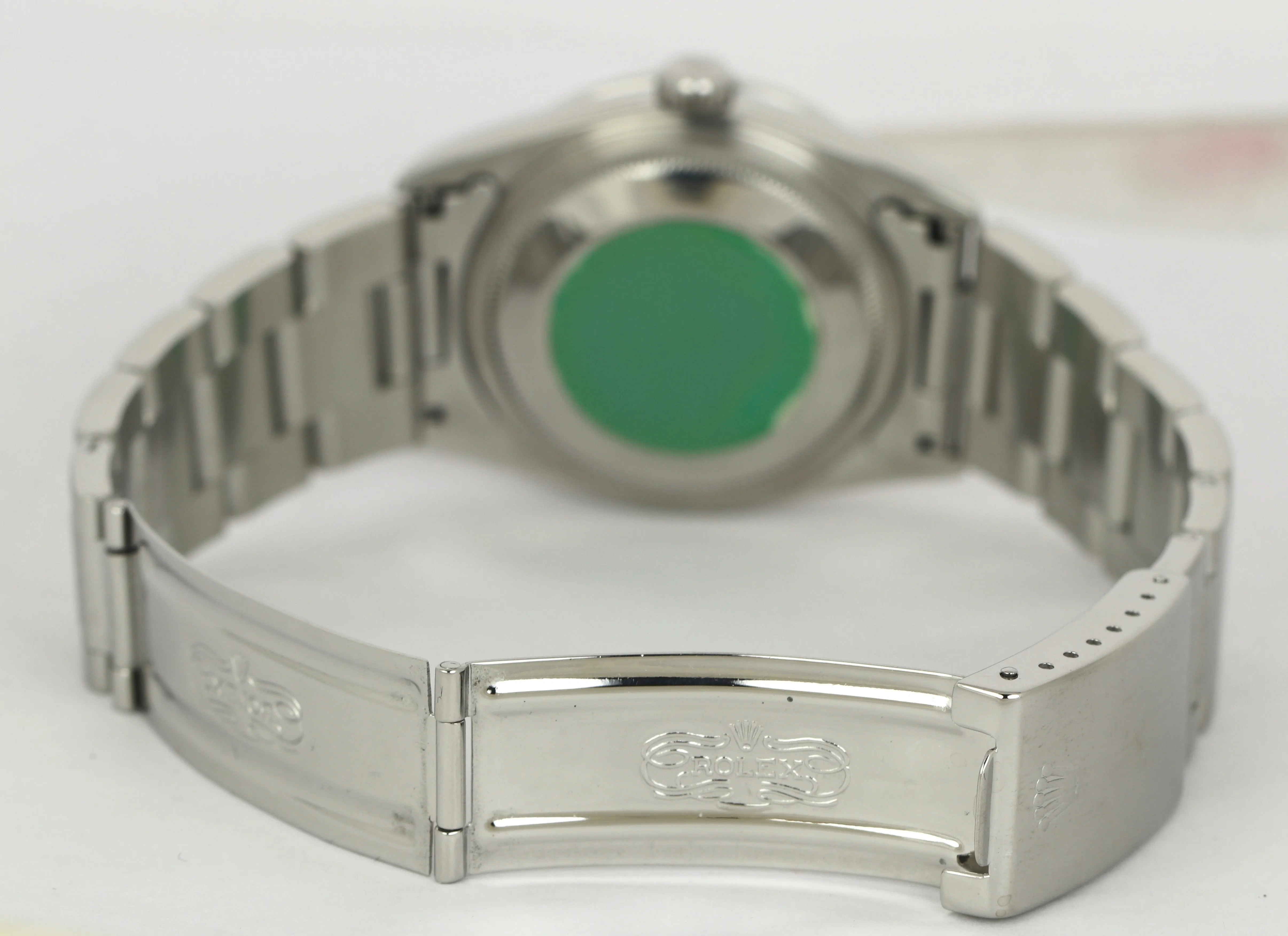 MINT 2000 Rolex DateJust Diamond 36mm 16200 Silver Stainless Steel Oyster Watch