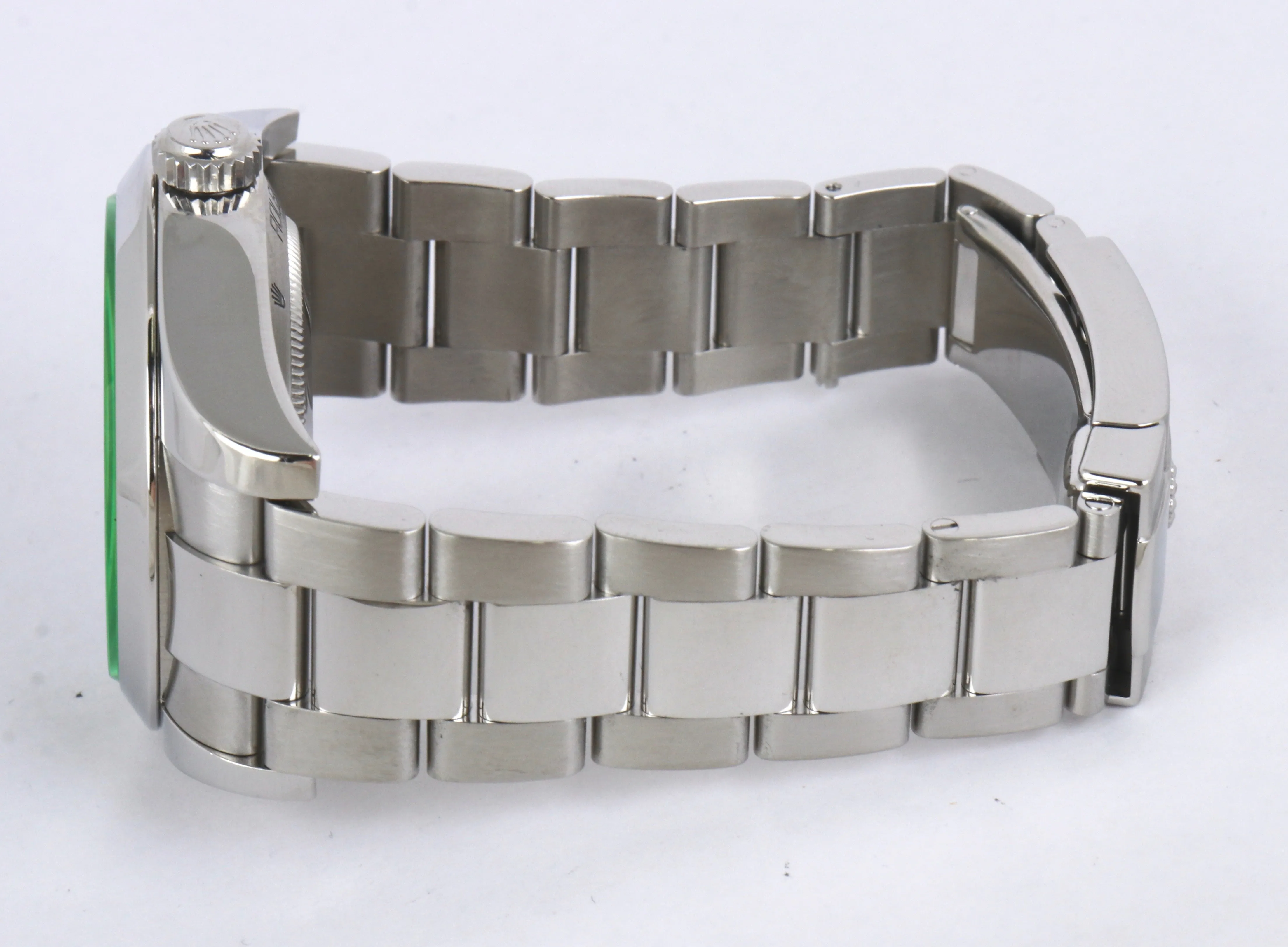 MINT 2011 Rolex Milgauss Green Black Orange 116400 GV V 40mm Stainless Watch