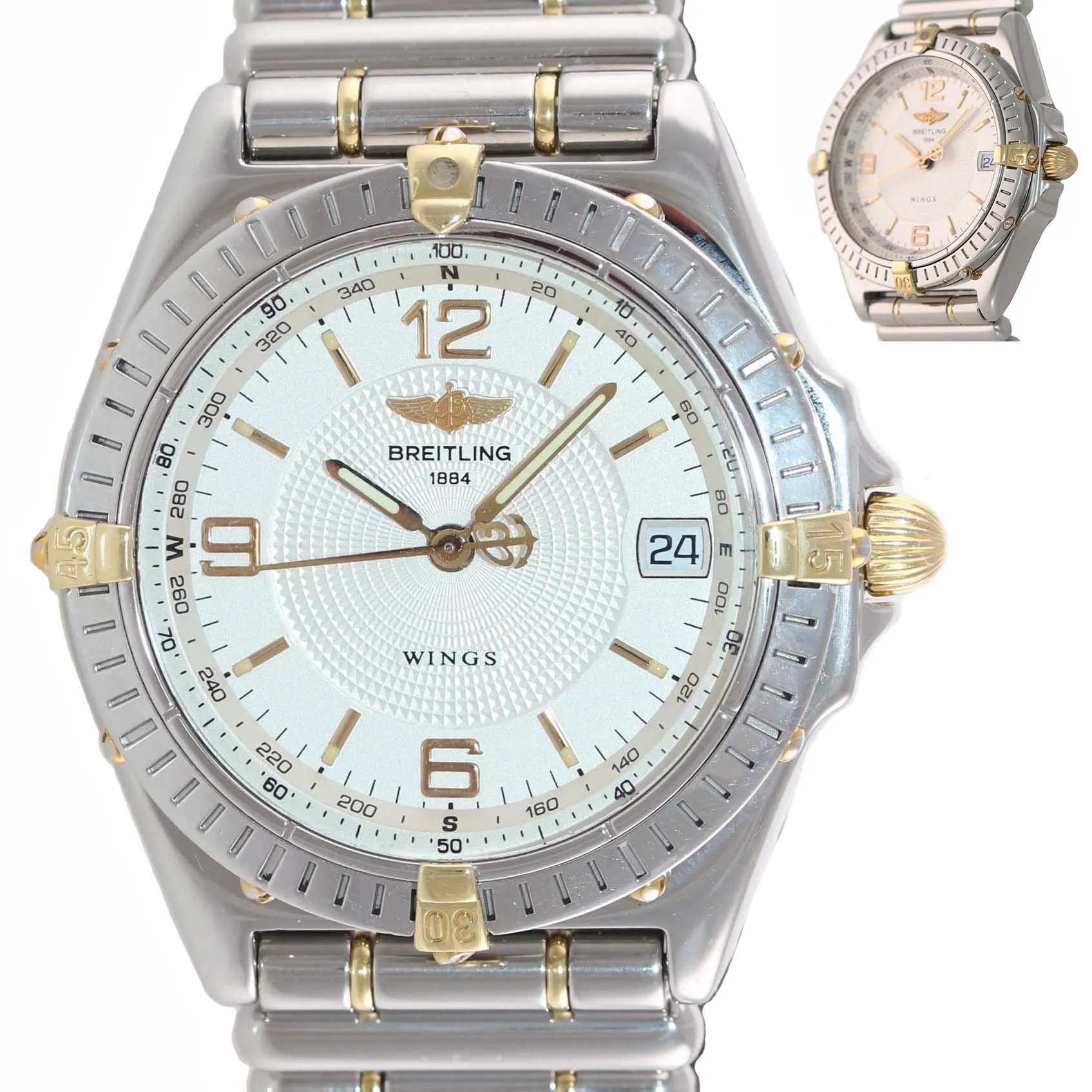 MINT Breitling Wings B10050 Bullet Bracelet Steel Gold Two Tone Automatic Watch