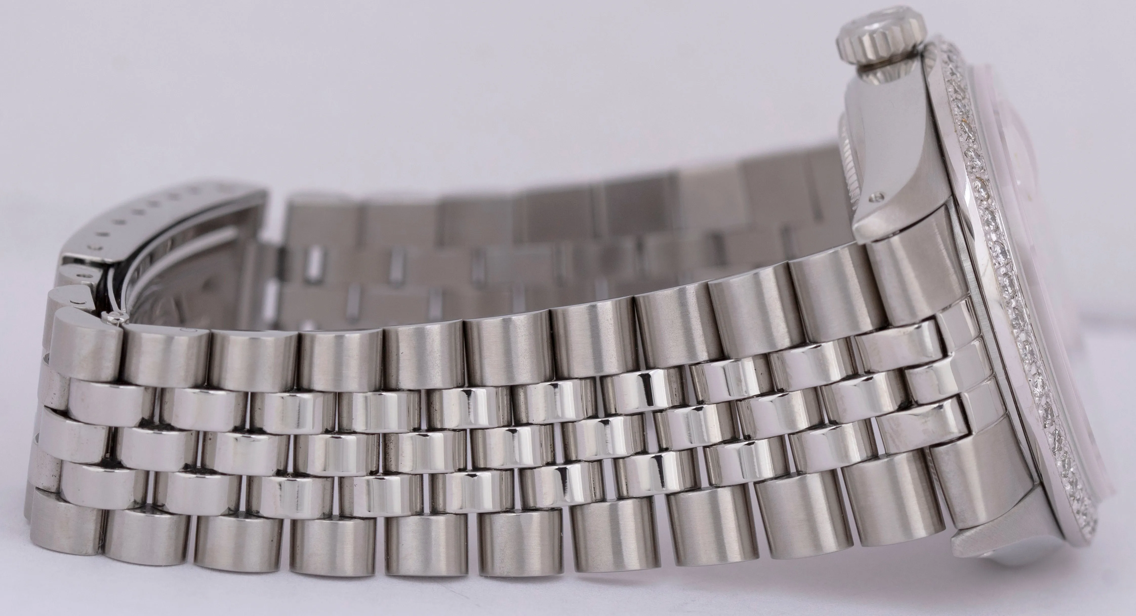 MINT Rolex DateJust 36mm White DIAMOND Stainless Steel JUBILEE Watch 16014 BOX