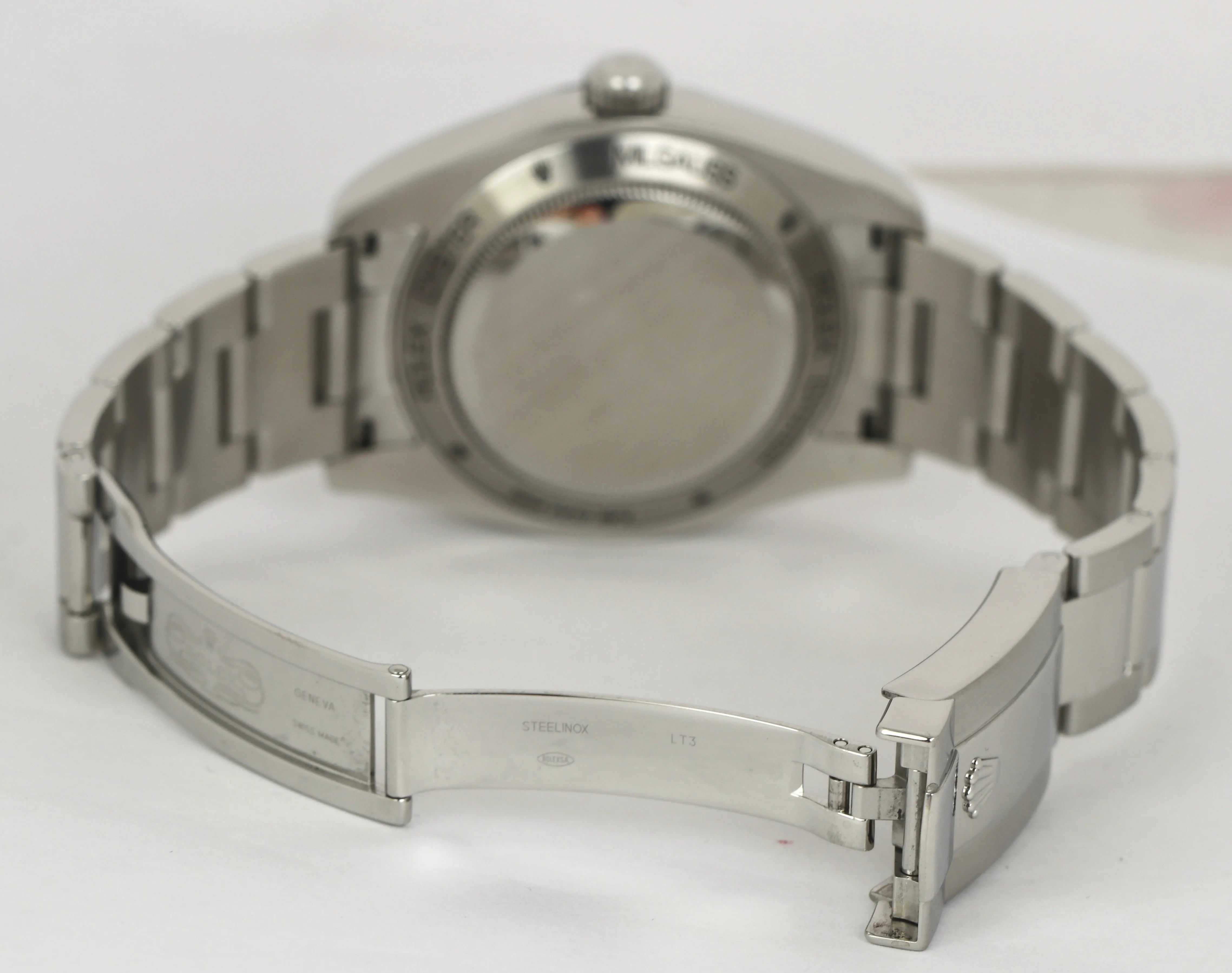 MINT Rolex Milgauss Green Black Orange 116400 GV V 40mm Stainless Steel Watch