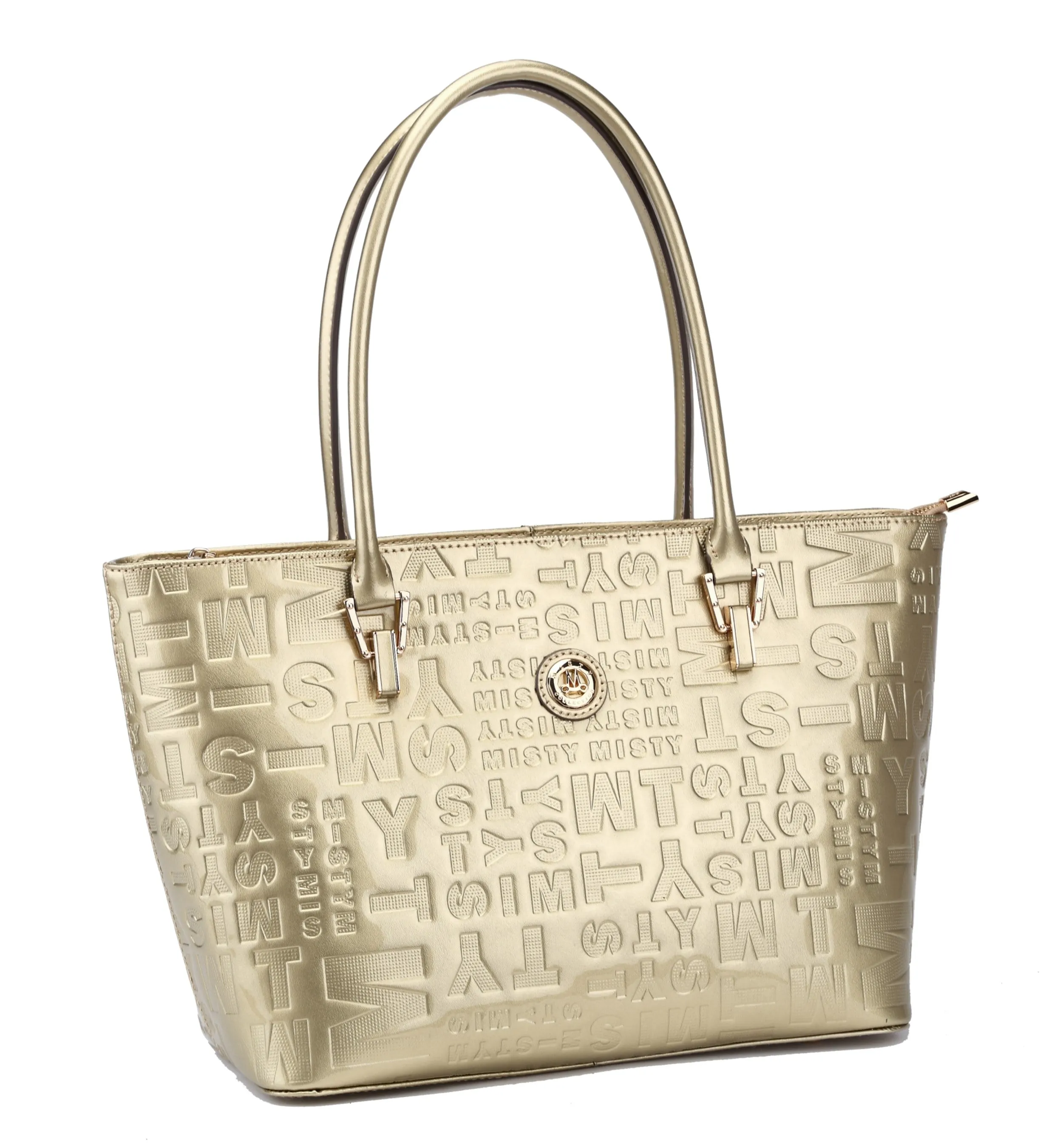 Misty Metallic Shine Leather Tote - Made in Italy [MVP5645]
