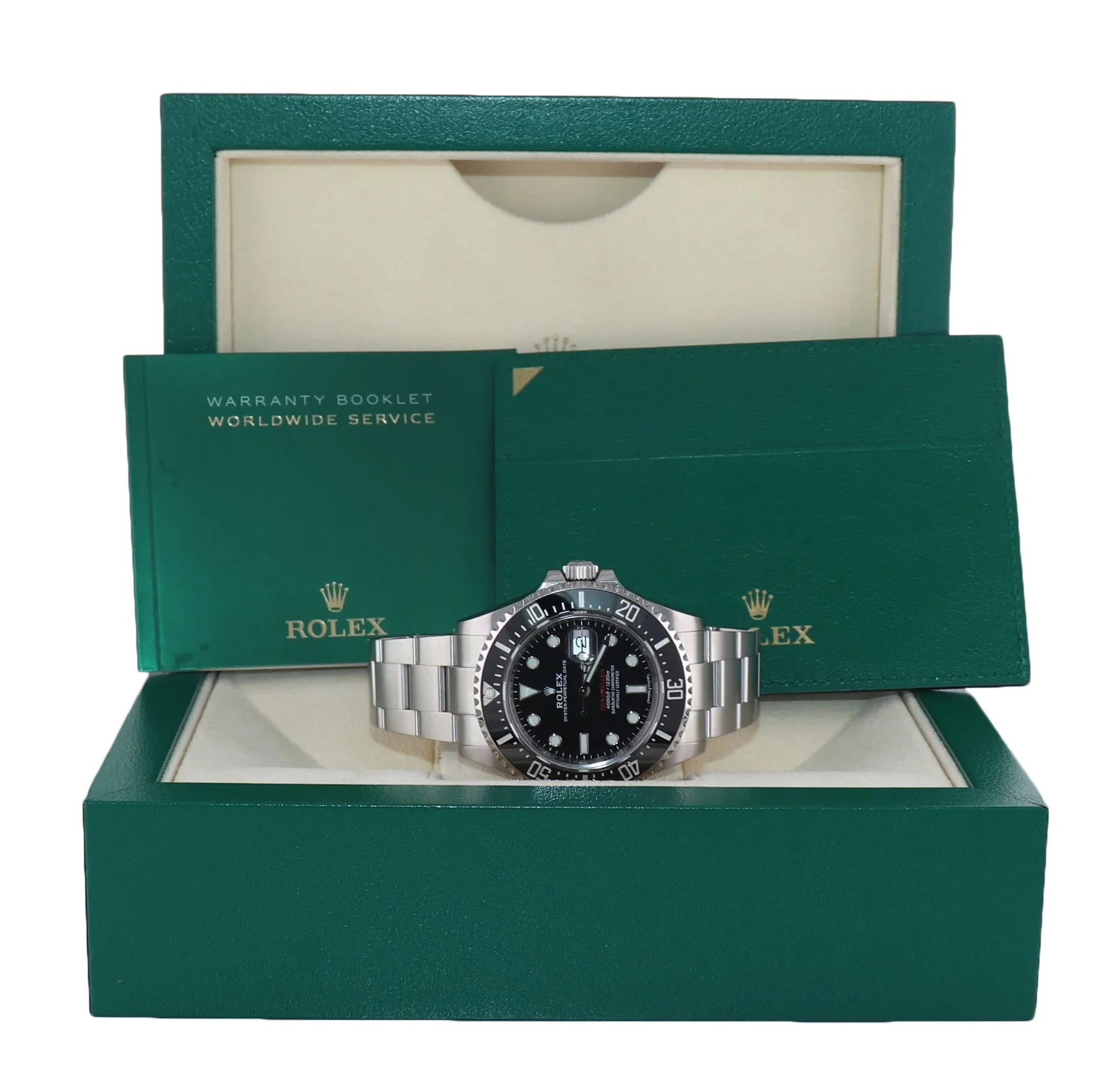 MK1 Rolex Sea-Dweller Red SD43 Black Ceramic 126600 Steel Dive 43mm Watch Box