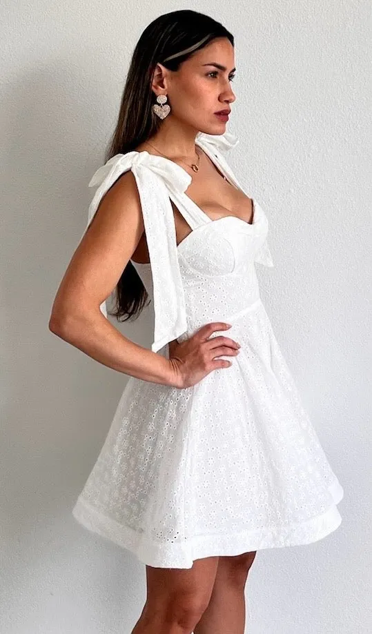 Modern & Romance Eyelet Fit & Flare Dress