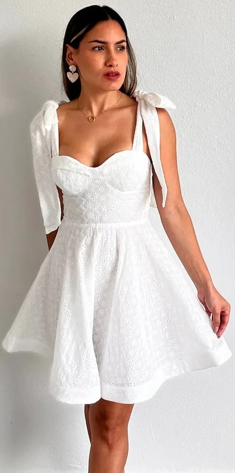 Modern & Romance Eyelet Fit & Flare Dress