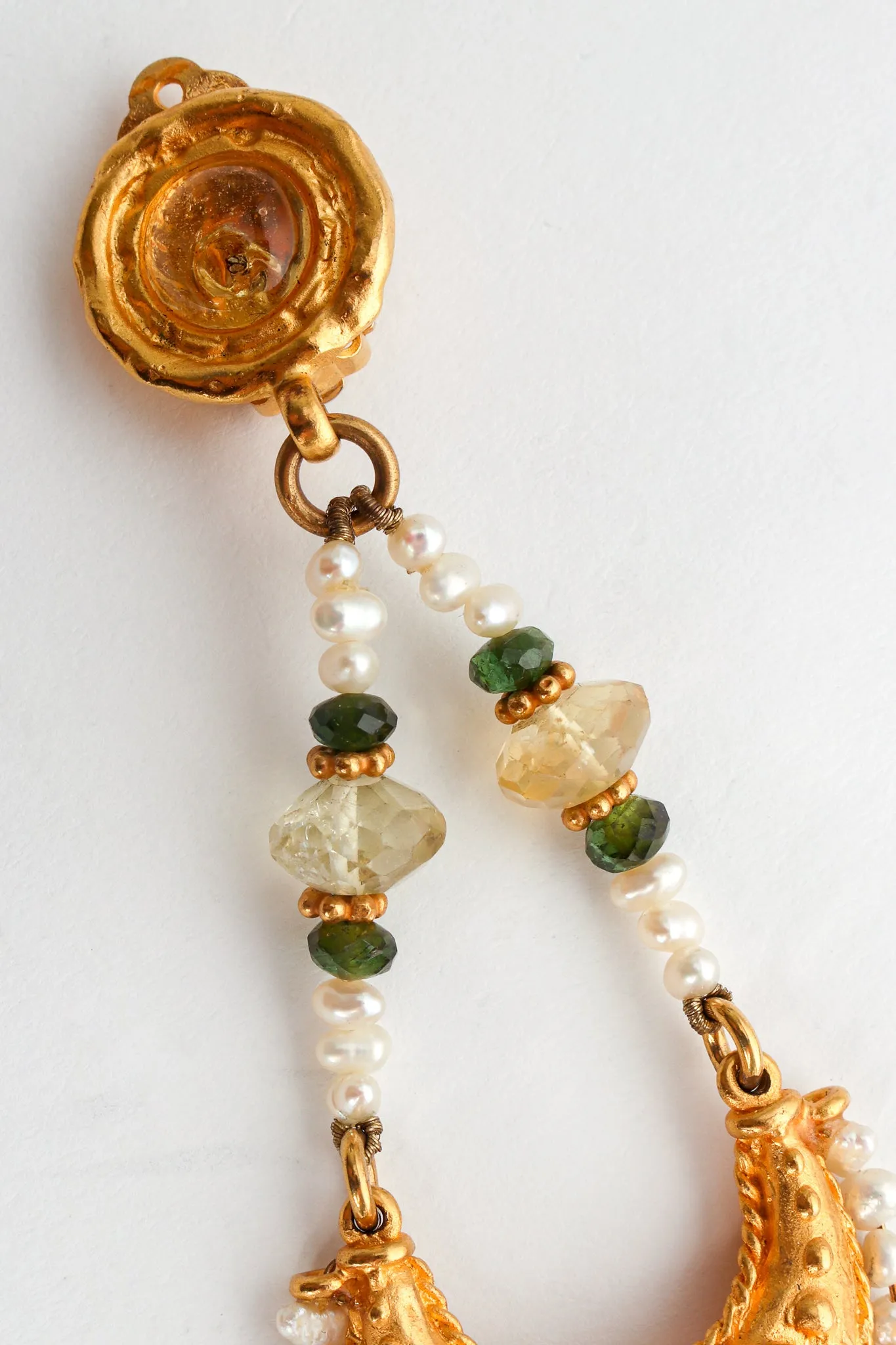 Moon Crystal Chandelier Earrings