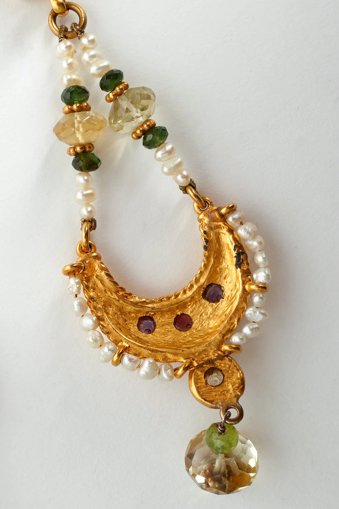 Moon Crystal Chandelier Earrings