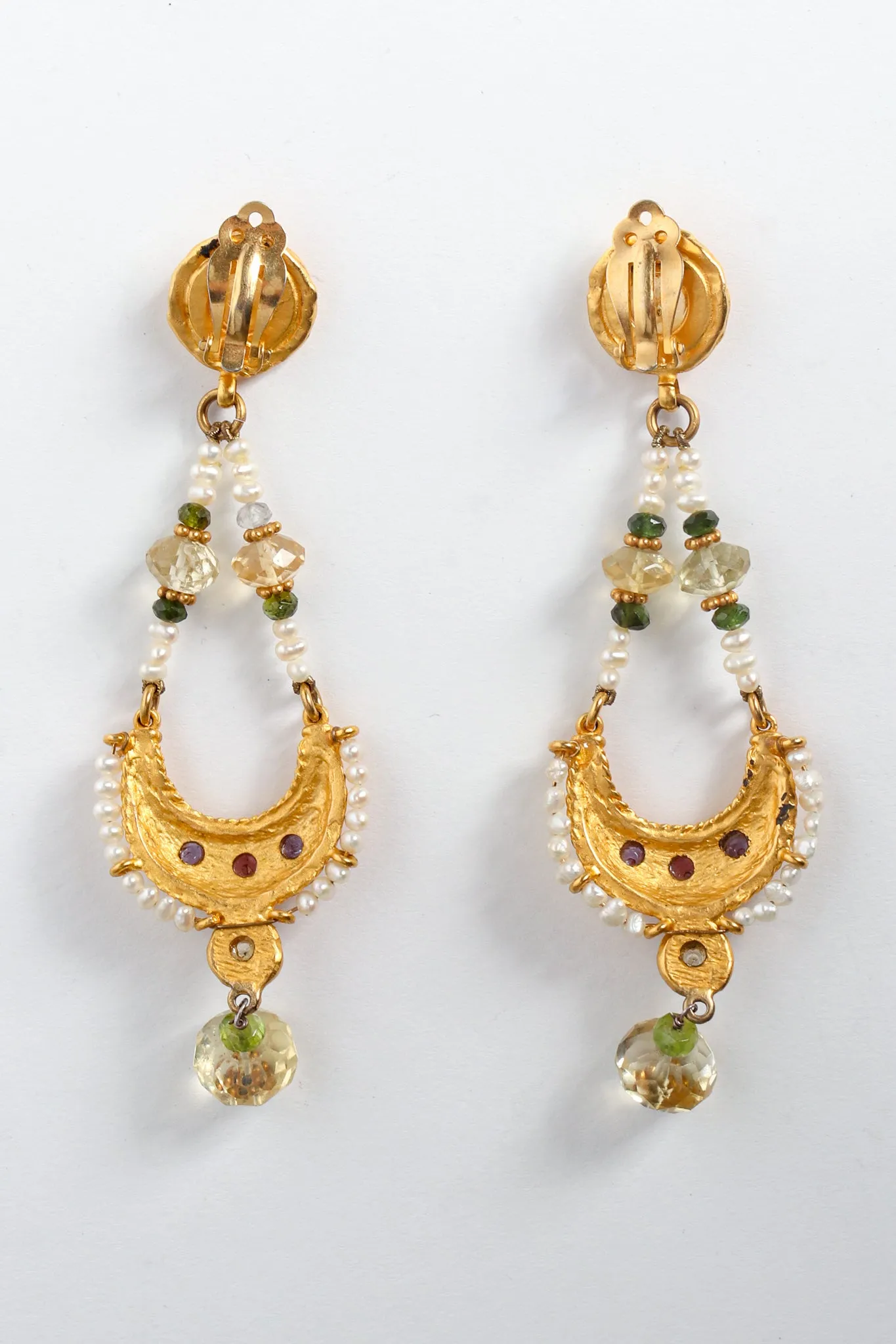 Moon Crystal Chandelier Earrings