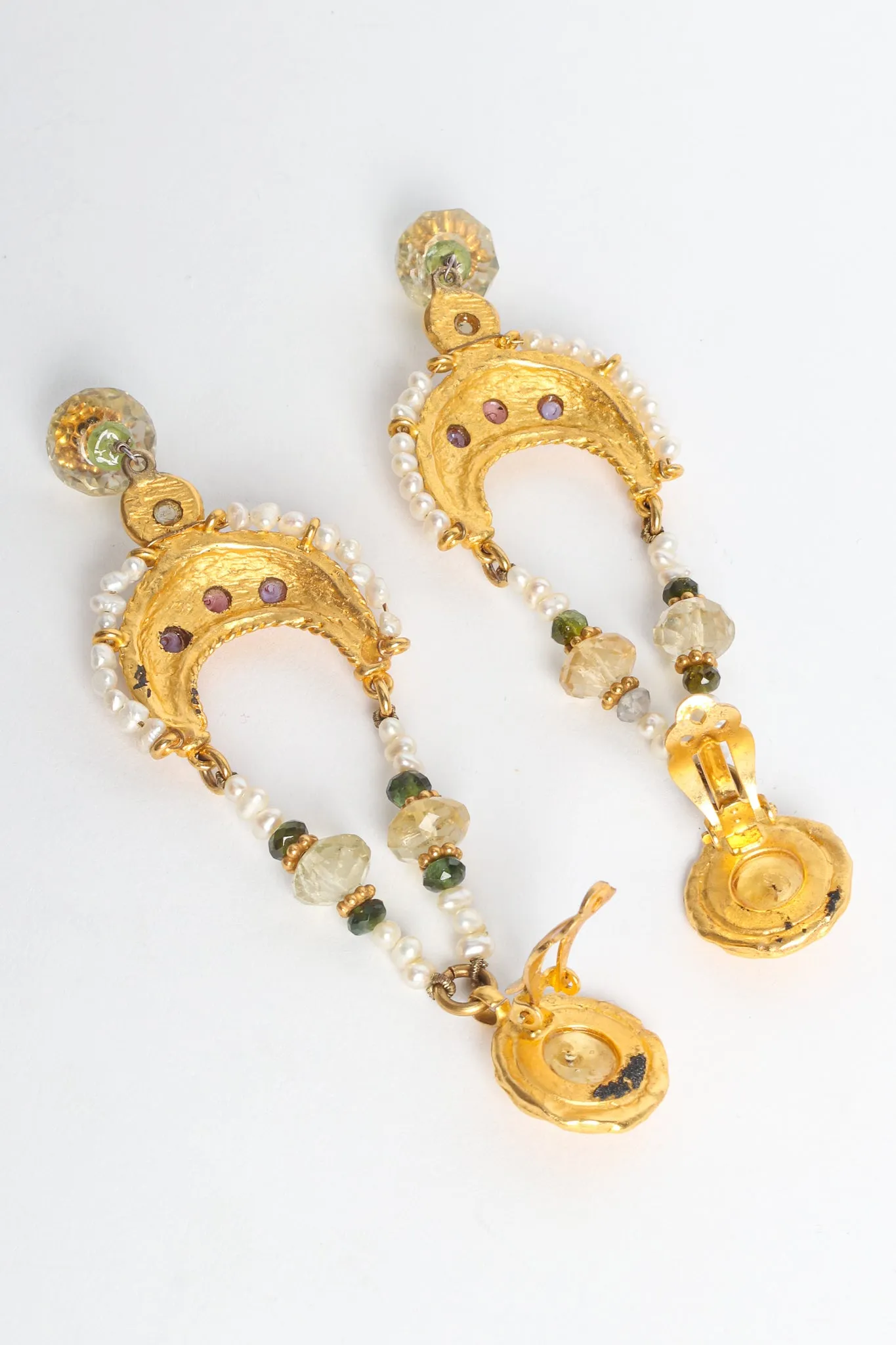 Moon Crystal Chandelier Earrings