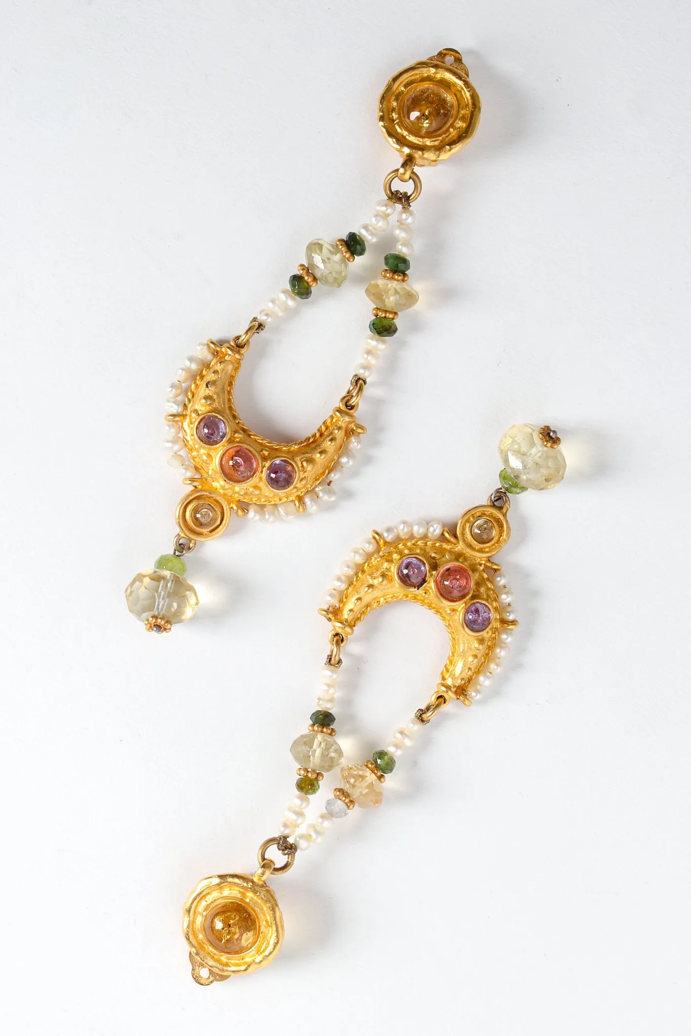 Moon Crystal Chandelier Earrings