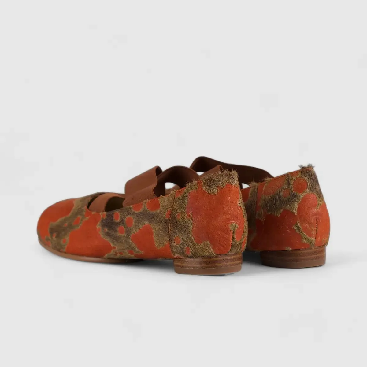 Morbido Comfort Leather Pump Orange HY27-1