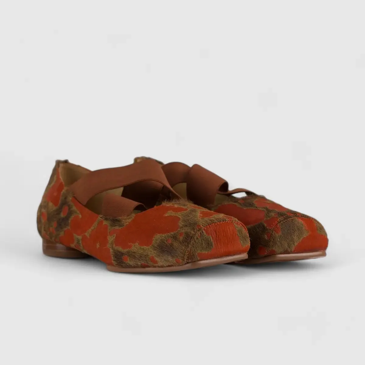 Morbido Comfort Leather Pump Orange HY27-1