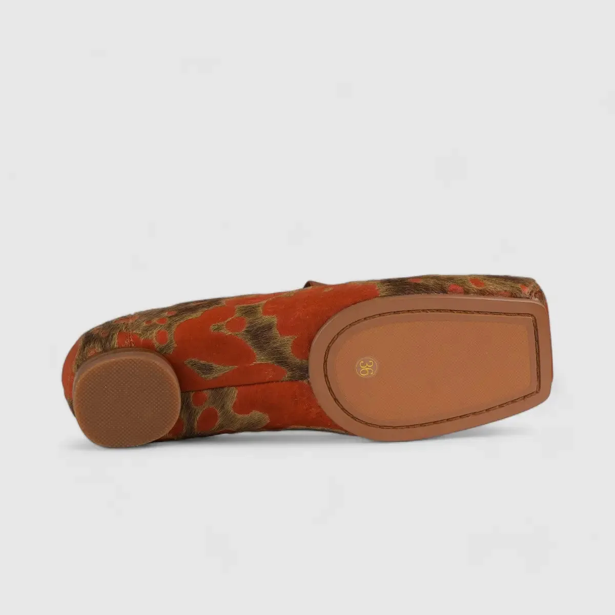 Morbido Comfort Leather Pump Orange HY27-1