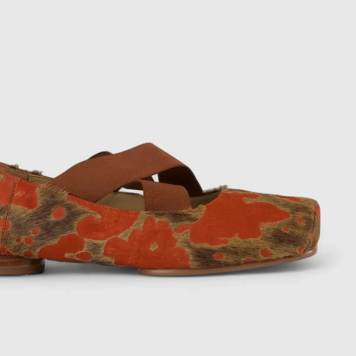 Morbido Comfort Leather Pump Orange HY27-1