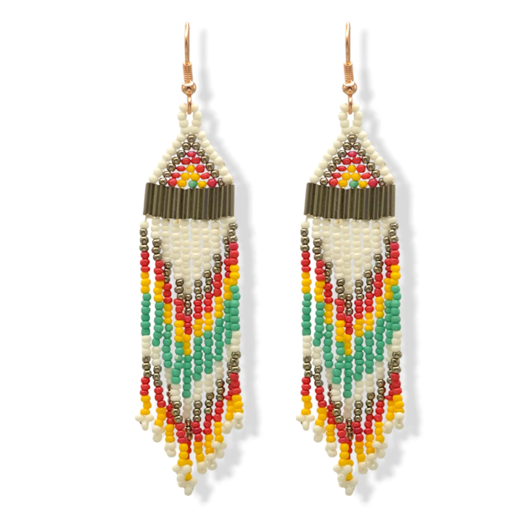 Multi-color Bohemian Seed Bead Tassel Earrings#SH-ER-1203