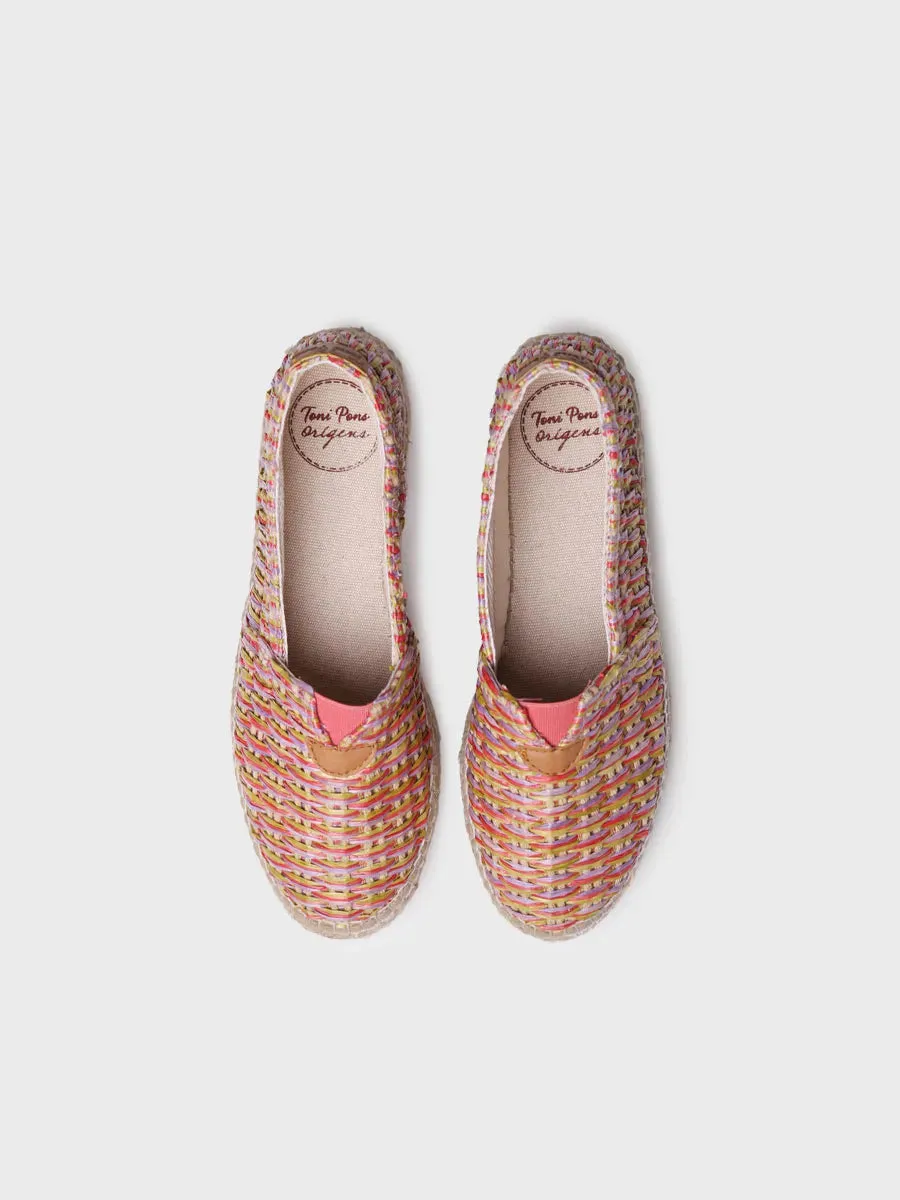 Multicoloured women's flat espadrilles - ARLET-CS