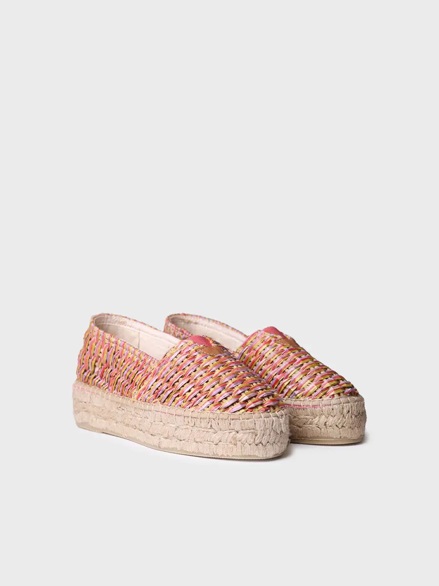 Multicoloured women's flat espadrilles - ARLET-CS