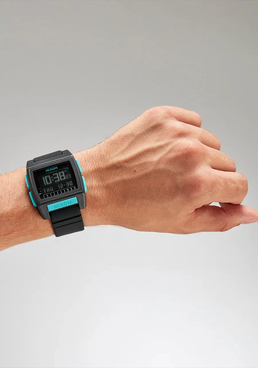 Nixon Base Tide Pro All Black / Blue Watch