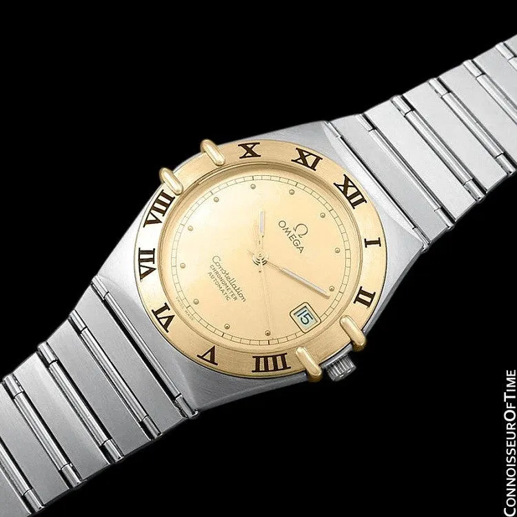 Omega Constellation Manhattan Mens Large Chronometer Watch, Automatic, Date - Stainless Steel & 18K Gold