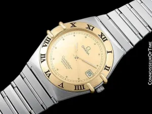 Omega Constellation Manhattan Mens Large Chronometer Watch, Automatic, Date - Stainless Steel & 18K Gold