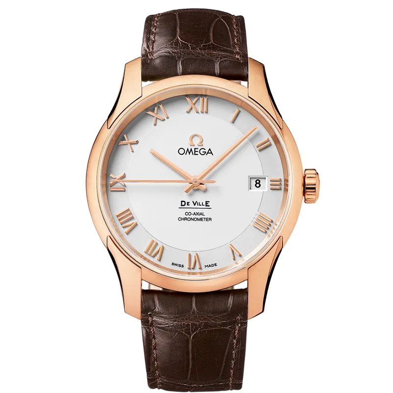 Omega De Ville De Ville 41 mm, red gold on leather strap