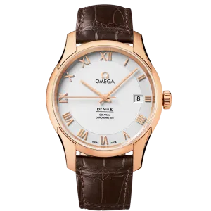Omega De Ville De Ville 41 mm, red gold on leather strap
