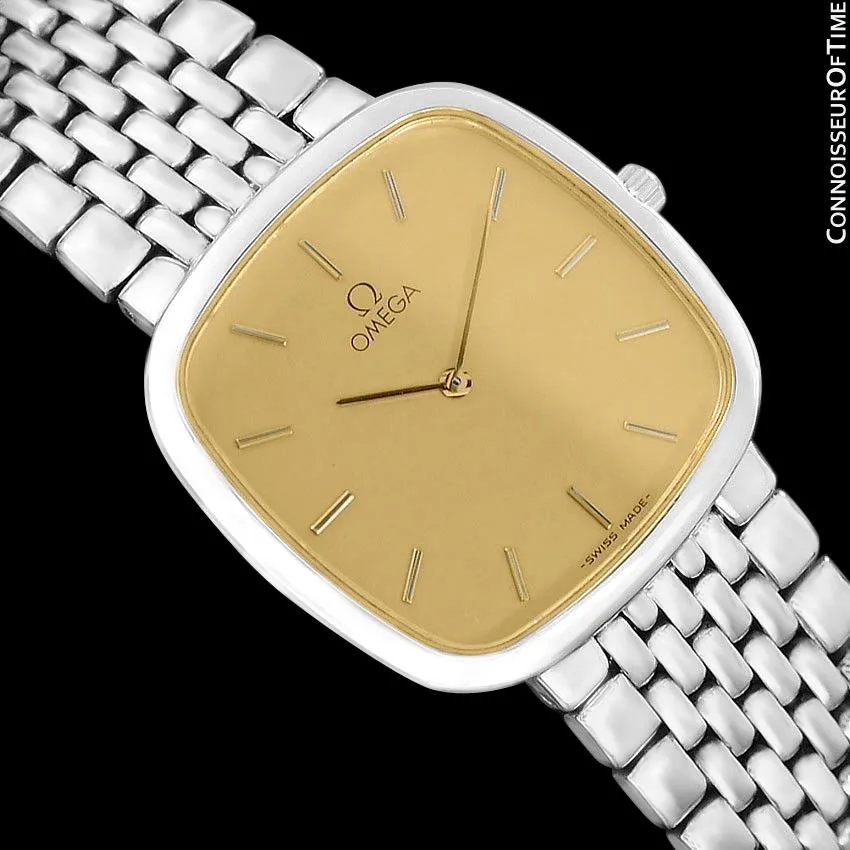 Omega De Ville Mens Unisex Ultra Thin Dress Watch with Bracelet - Stainless Steel