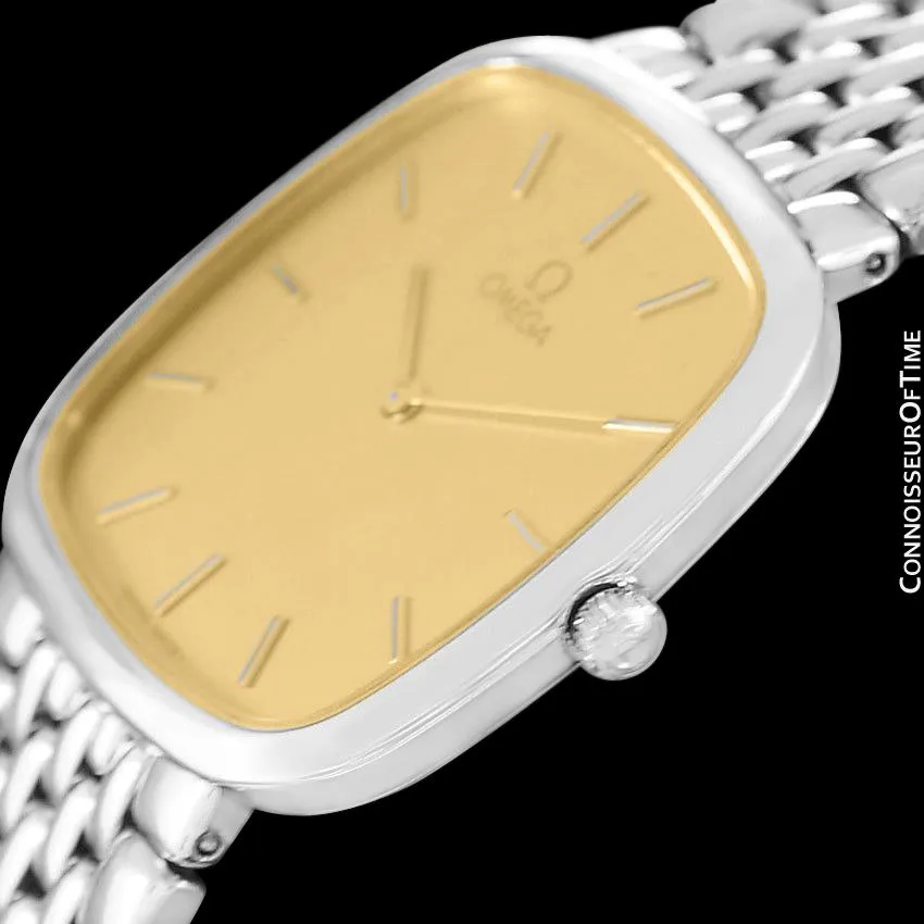 Omega De Ville Mens Unisex Ultra Thin Dress Watch with Bracelet - Stainless Steel