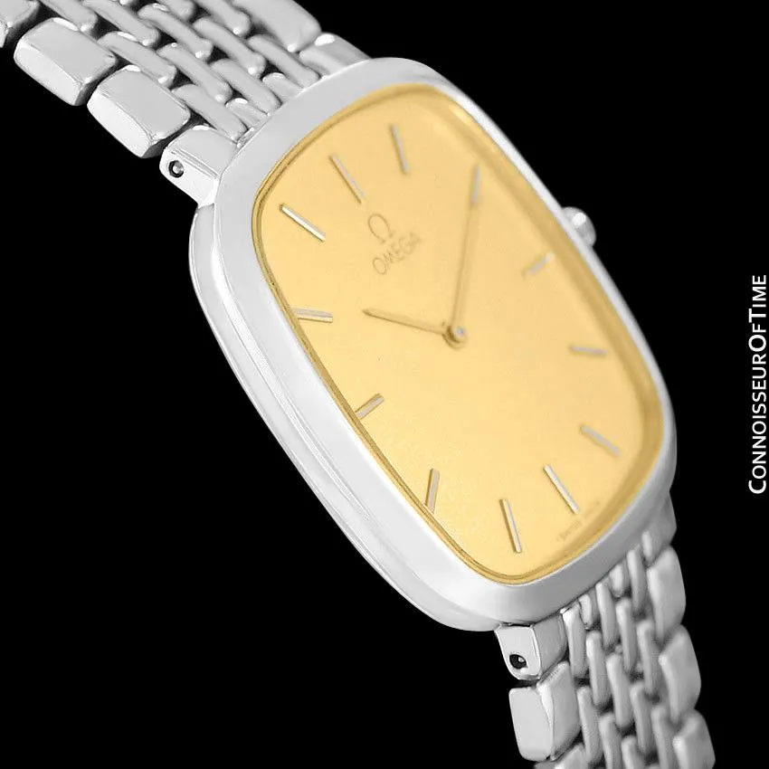 Omega De Ville Mens Unisex Ultra Thin Dress Watch with Bracelet - Stainless Steel