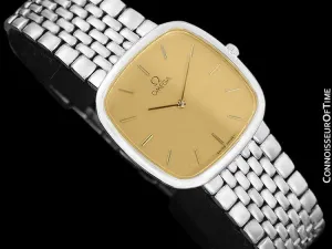 Omega De Ville Mens Unisex Ultra Thin Dress Watch with Bracelet - Stainless Steel