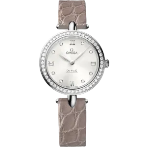 Omega De Ville Prestige 27.4 mm, steel on leather strap