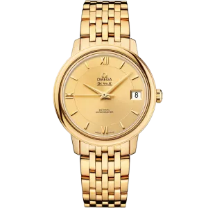 Omega De Ville Prestige 32.7 mm, yellow gold on yellow gold