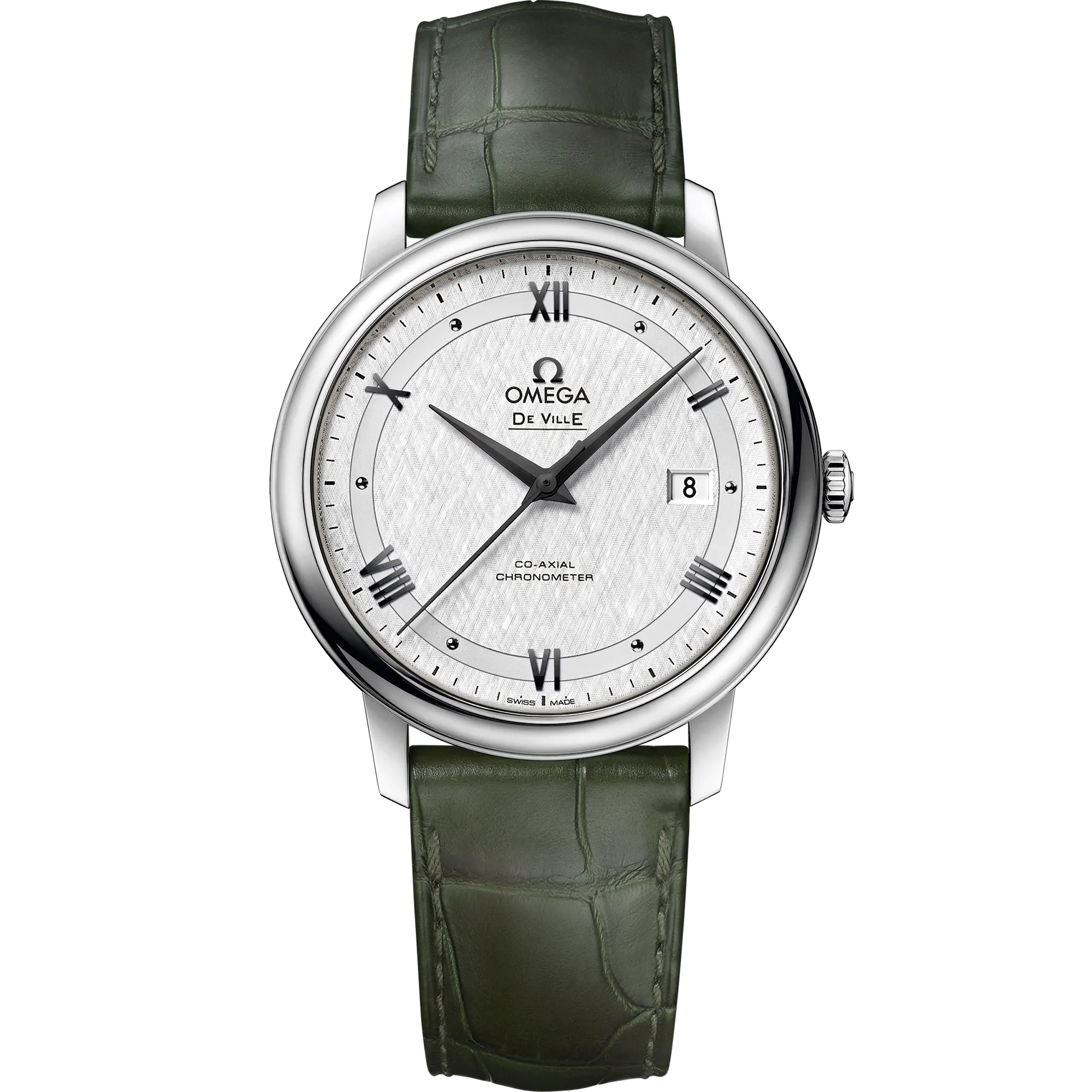 Omega De Ville Prestige 39.5 mm, steel on leather strap
