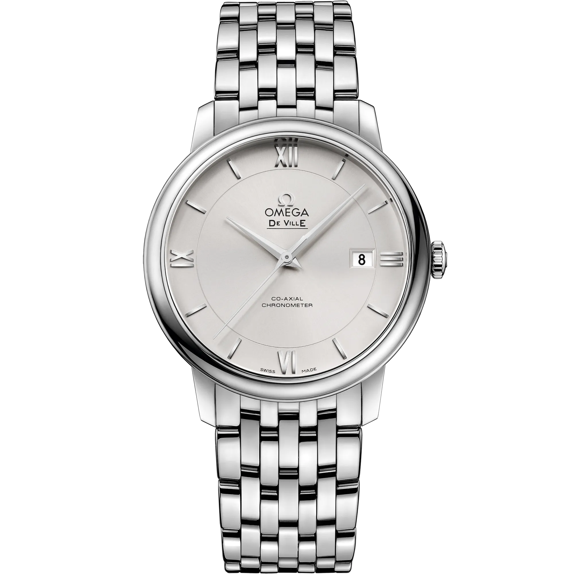 Omega De Ville Prestige 39.5 mm, steel on steel