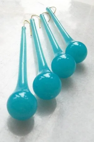 Opaline Aqua 100mm Raindrop Chandelier Crystals, Pack of 5