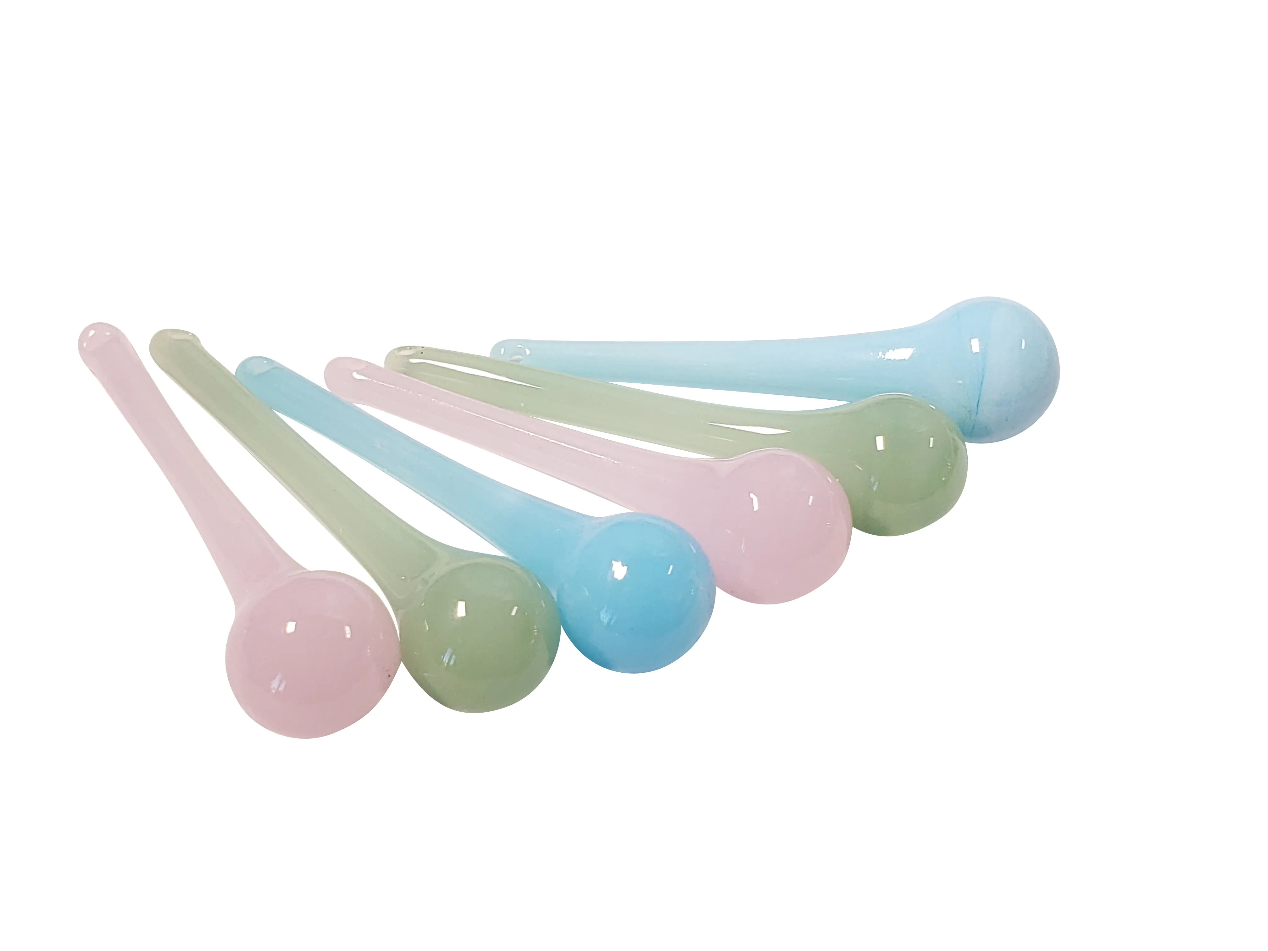 Opaline Pink, Aqua, and Jadeite 60mm Raindrop Chandelier Crystals, Pack of 6