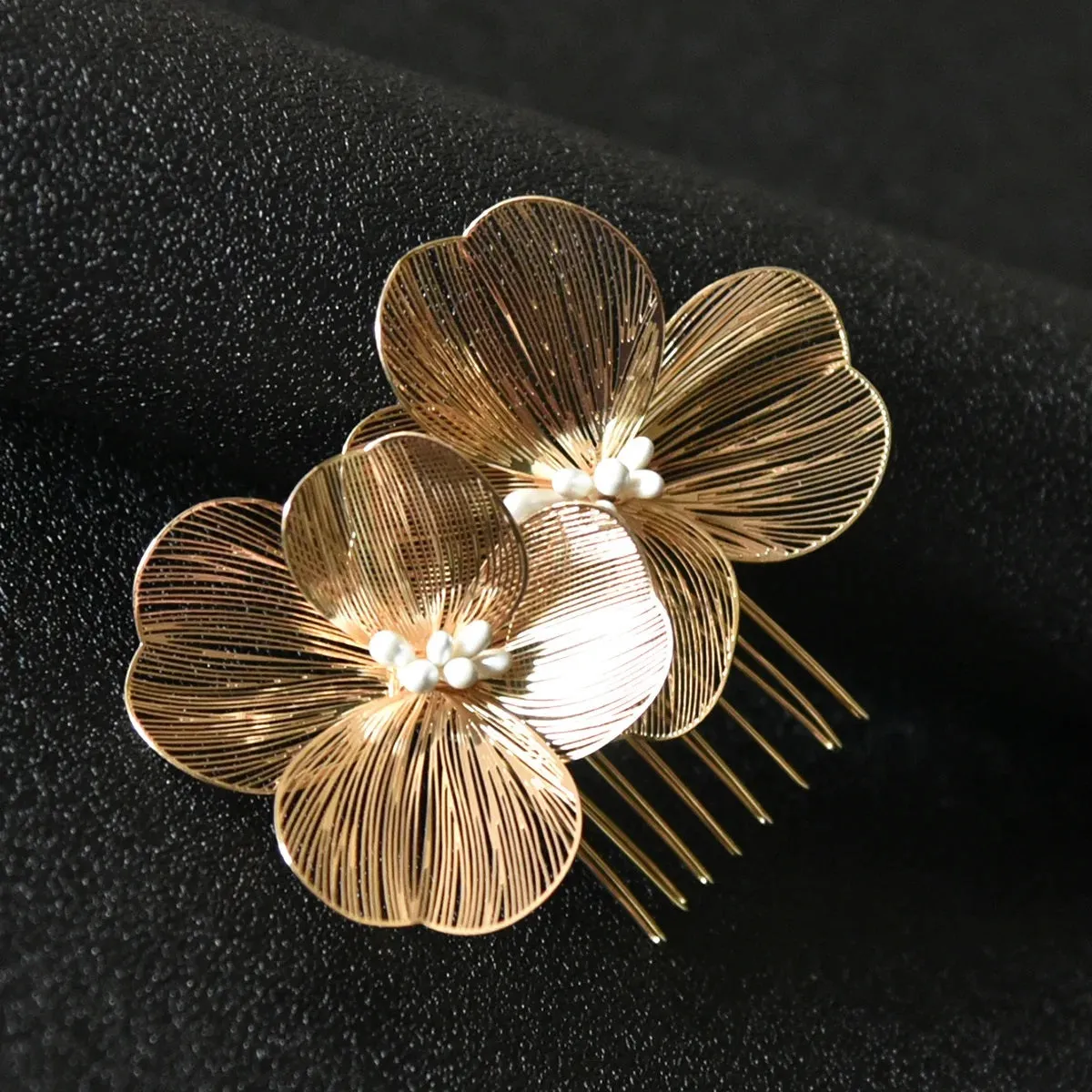 Oversize Dangle Leaf Earrings, Wedding Laser Cut Long Bridal Earrings, Flower Hair Comb or Floral Y Shape Chain Necklace