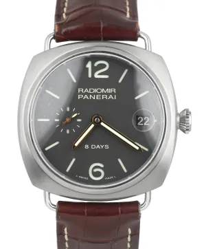 Panerai PAM 346 Radiomir 8 Days Power Titanium Tobacco 45mm Watch PAM00346