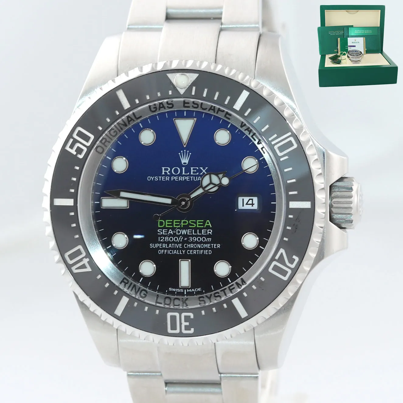 PAPERS 2017 Rolex Deepsea Sea-Dweller D-Blue 116660 Steel James Cameron Watch