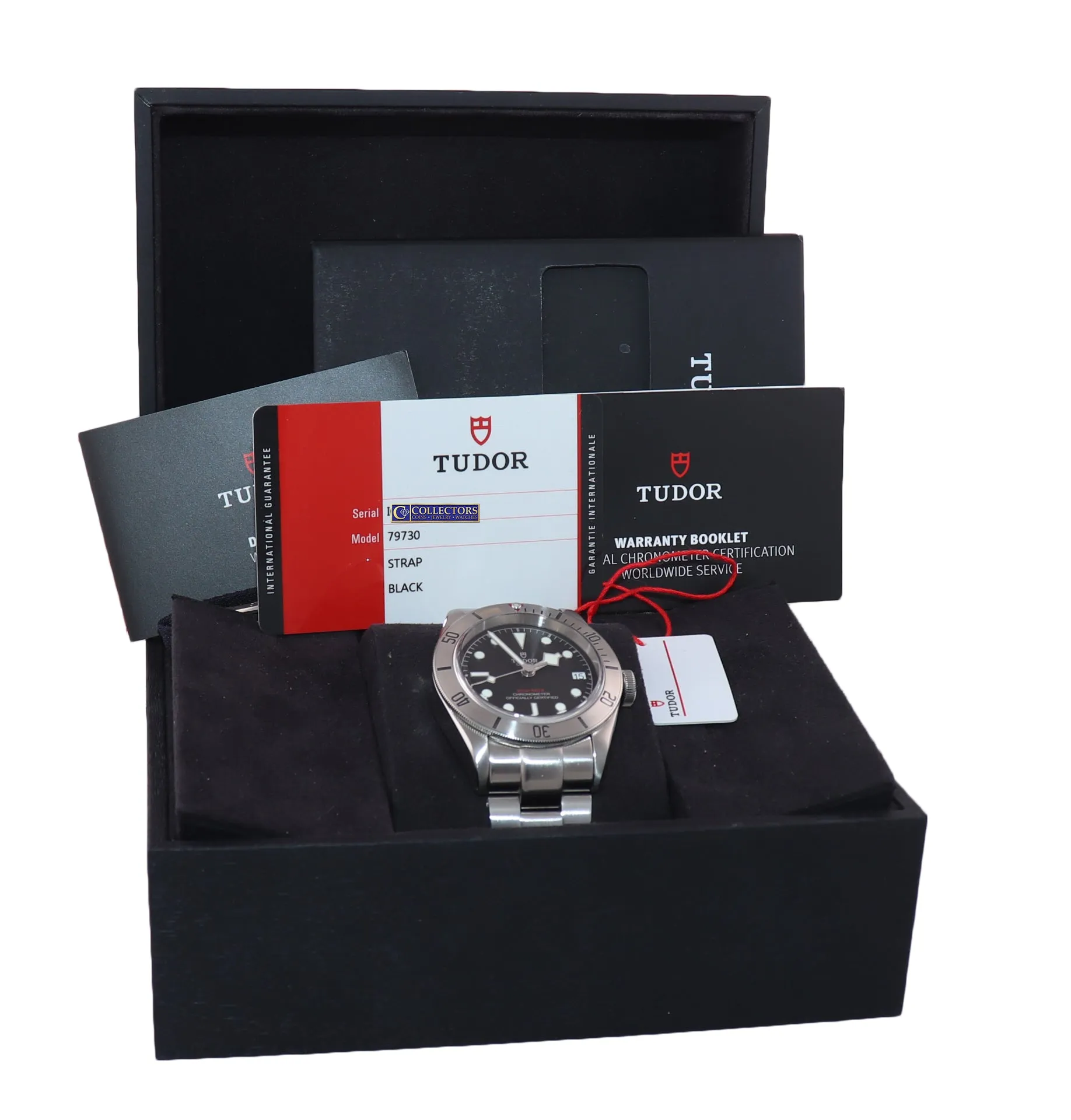 PAPERS Tudor Black Bay Steel 79730 Black Dial 41mm Dive Watch Nato Box