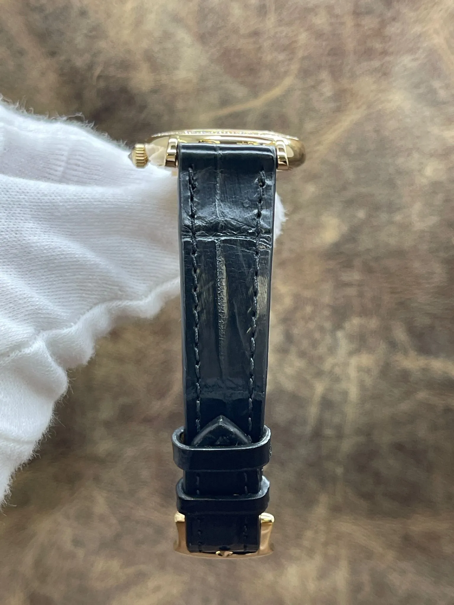 Patek Philippe Calatrava 18K Yellow Gold 29mm 4858J Bronze Diamond Dial Manual winding Women's Watch
