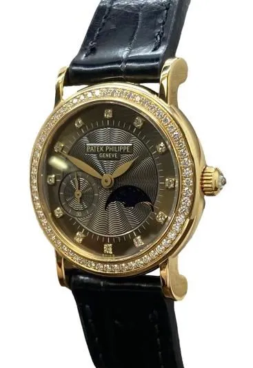 Patek Philippe Calatrava 18K Yellow Gold 29mm 4858J Bronze Diamond Dial Manual winding Women's Watch