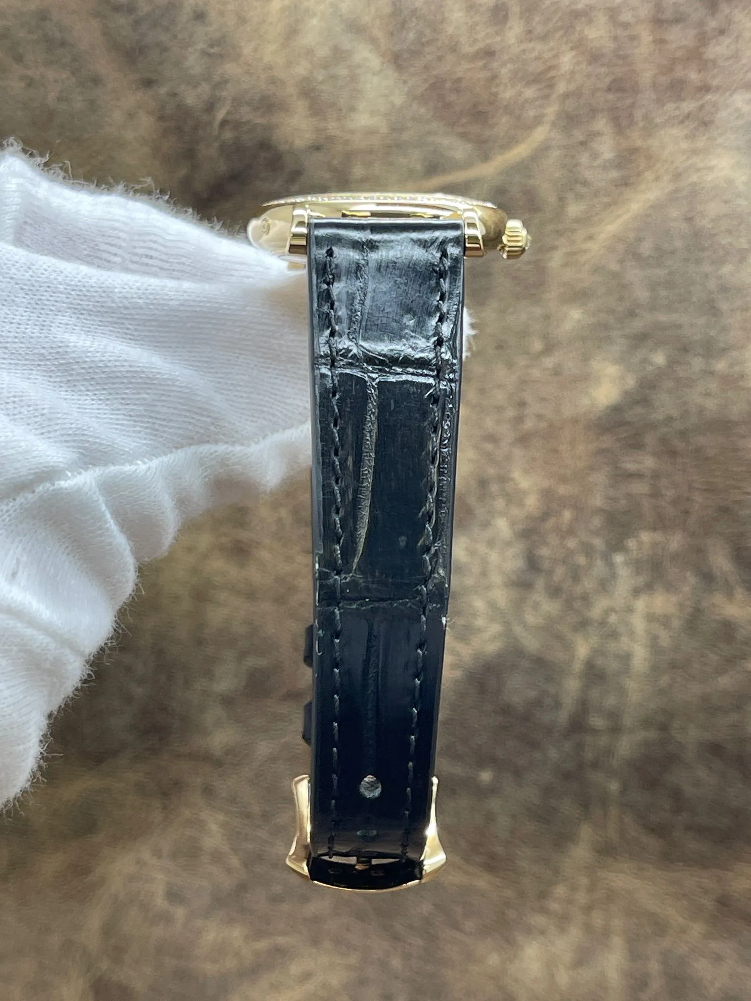 Patek Philippe Calatrava 18K Yellow Gold 29mm 4858J Bronze Diamond Dial Manual winding Women's Watch