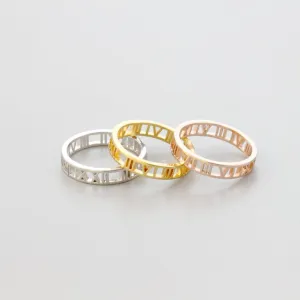Personalized Roman Numerals Ring