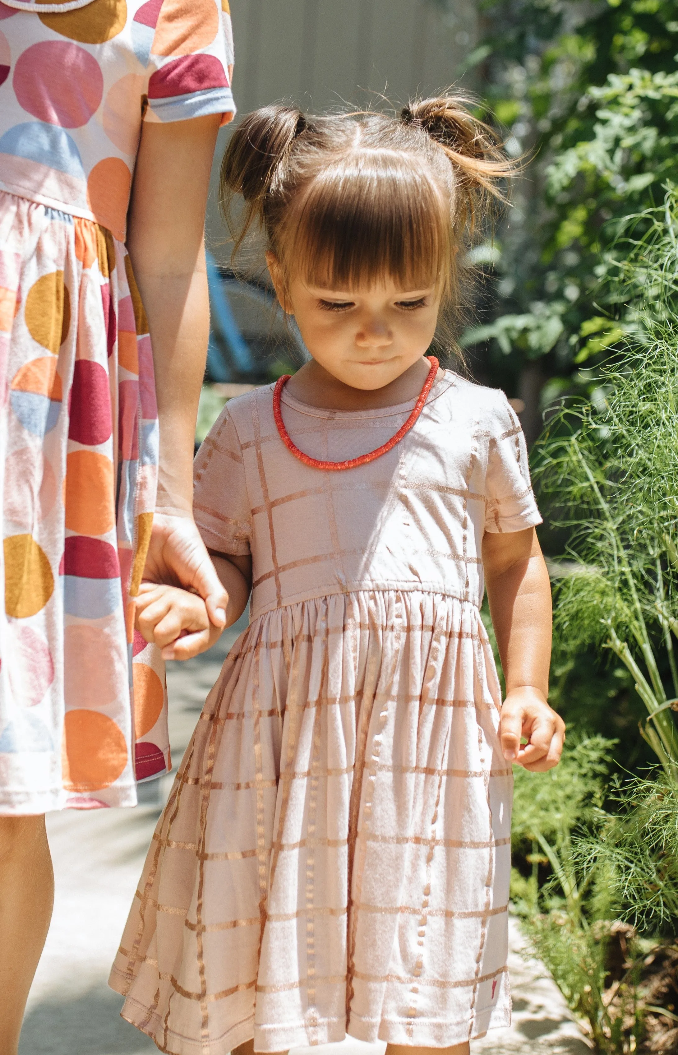 Pink Chicken Cloud Pink with Rose Gold Tattersall Steph Dress