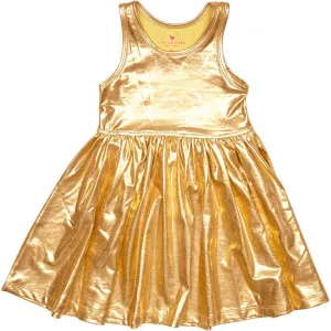 Pink Chicken Liza Lame Dress - Gold