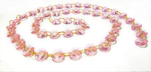 Pink Meter Chandelier Crystals Garland, Ring Connectors